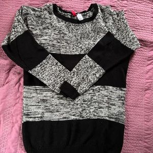 Black and gray stripe sweater from H & M